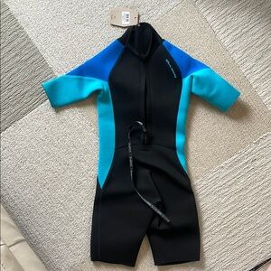 NRS Kid's Black and Blue Shorty Wetsuit